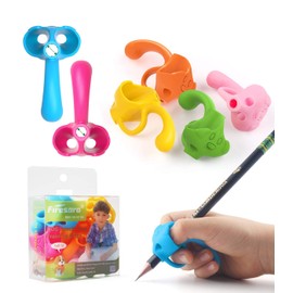 firesara Pencil Grips for Kids Handwriting Top Class and Two Sizes Aid Grip Trainer Posture Correction Finger Grip for Kids, Adults, Arthritis Designed for Righties or Lefties(4Standard+2Large)