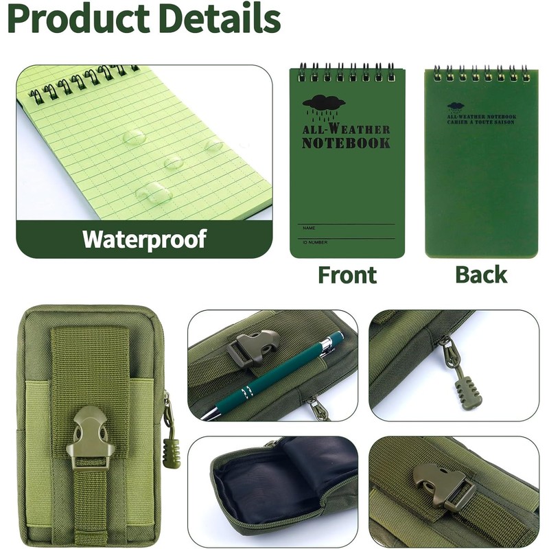 Aecsze 7 Piece Waterproof Notebook, 3 X 5 Inch waterproof