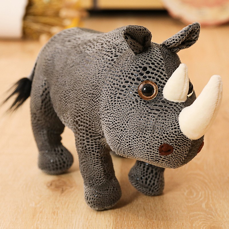 Cute Rhino Plush Toy Soft Plush Animal Doll Kids Toy