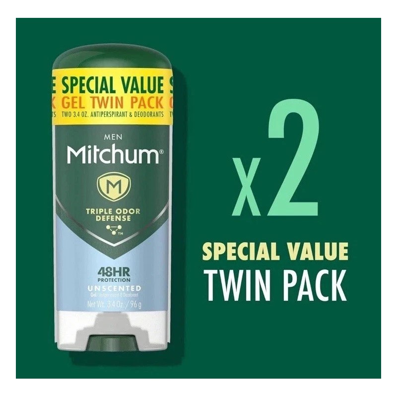 Mitchum Twin Pack Mitchum Men Antiperspirant Gel Deodorant Triple Odor