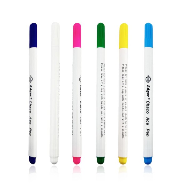 XUZOPIM Pack of 6 Water Soluble Marker Pens Textile Markers
