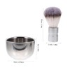 FRCOLOR Stainless Steel Shaving Brush Shaving Bowl Set Women's and