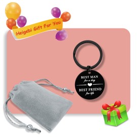 Heigebi Best Man Gifts for Wedding Best Man Keychian Groomsmen Gifts Key Chain Father of The Groom Gifts,Father of The Bride Gifts,Best Man for a Day Best Friend for Life Best Man Proposal Gift