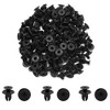 sourcing map 100 Pieces Car Plastic Rivets Black Boot Door