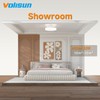VOLISUN Low Profile Ceiling Fans with Lights and Remote,15.7in Modern