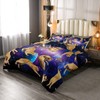 Feelyou Cats Comforter Set Galaxy Cute Cat Bedding Set for