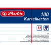 Herlitz 1150507 Index Cards A5 Pack of 100 White