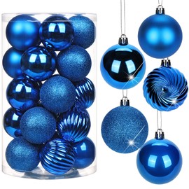 Briful 25PCS 6CM Christmas Baubles, Christmas Tree Decorations Xmas Hanging Ornaments Small Shatterproof Balls for Home Festival Gifts Christmas Decorations