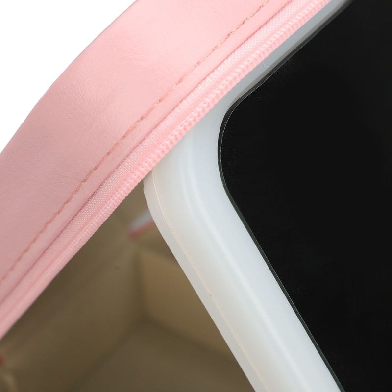 Jewelry Storage Box 3 Color Adjustable Lighting Leather Travel Makeup