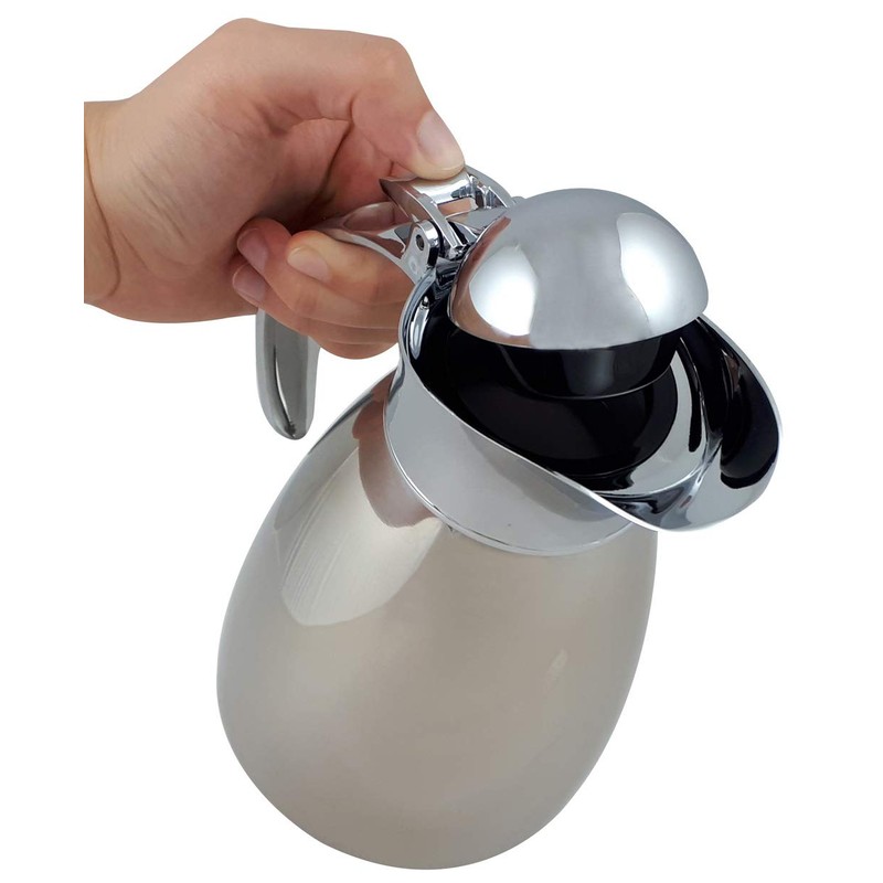 Helios Brilliant Stainless Steel Vacuum Jug 0.6 Litre, Metallic