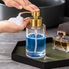 Enra Gold Foaming Soap Dispenser, 12oz Thick Glass Bathroom &