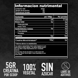Creatina Monohidratada Holixlab 500g 100 Servicios Pura                                                                                               