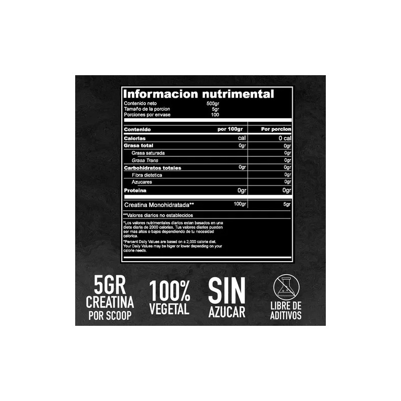 Creatina Monohidratada Holixlab 500g 100 Servicios Pura