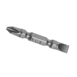 Kozelo Double Ended Bits - [2 Inch x H1/4 x PH2/SL6] Magnetic Phillips & Slotted Screwdriver for Pneumatic or Power Tool Use, S2 Steel