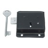 75mm 3" Press Lock Black - Face Fixing Door /