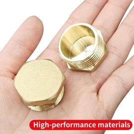 4Pcs Brass Garden Hose Plug Faucet Cap, Garden Hose Cap, Outdoor Faucet Cap 3/4 Inch Hose End Plug Spigot Cap, Garden Hose Caps and Plugs Male Spigot, Hose End Replacement