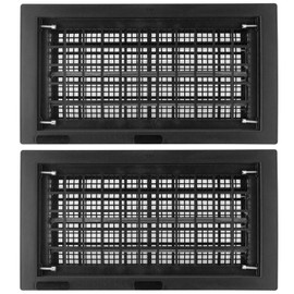 8" x 16" Automatic Foundation Vent for Ventilating Crawl Space Replacement Auto Air Vent, Black, 2 Pack