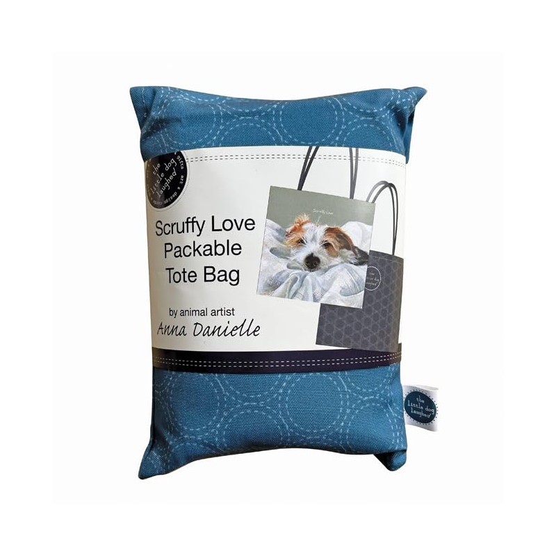 Little Dog Laughed Jack Russell Scruffy Love Packable Tote Bag