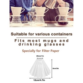 Coffee Filter Dripper, Resin Material, Reusable Cone Style Origami Coffee Dripper, Resin Pour Over Coffee Filter for Slow Brewing at Home Office Bar