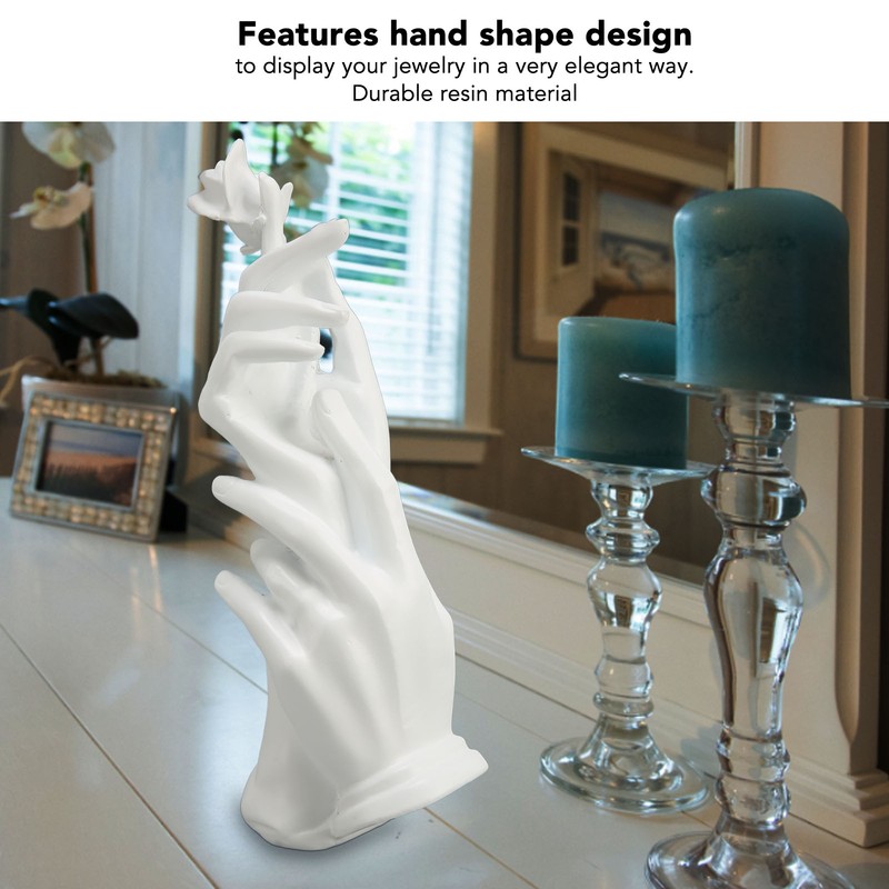Hand Display Stand White Resin Smoothing Elegant Multifunction Jewelry Display
