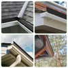 Memrita 4 Pcs Gutter Valley Splash Guards Roof Rain Diverter,Aluminum