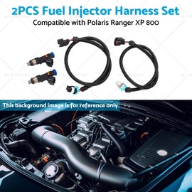 MAX COOL 2PCS Fuel Injector Harness Set Suitable for 1204318 1204319 0280158197 Polaris Ranger XP Ranger Crew RZR 800