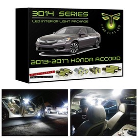 Fyre Flys 14 Piece White LED Interior Lights for 2013-2017 Honda Accord Super Bright 6000K 3014 Series SMD Package Kit and Install Tool