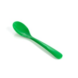 Kimmel 21-000-3304-1 Egg Spoon, Baby Spoon, Dessert Spoon, Reusable Plastic, Green, Pack of 6