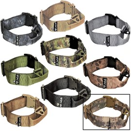 FDC® Dog Tactical Collars with Handle Heavy Duty Training Military Army Width 1.5in Plastic Buckle TAG Hole Medium Large M, L, XL, XXL (XL: Neck 16" - 20", Digital Camo)