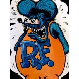 RAT FINK STICKER “FEELING BLUE” 3 1/2 X 4“ MATTE FINISH & BEAUTIFUL COLOR!!!