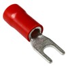 25PCS 8 AWG #10 Insulated Fork Terminal Connector 62A 600V