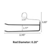 SHIMOYAMA Pants Hangers, 5 Pack, Double Rod Pant Hanger for