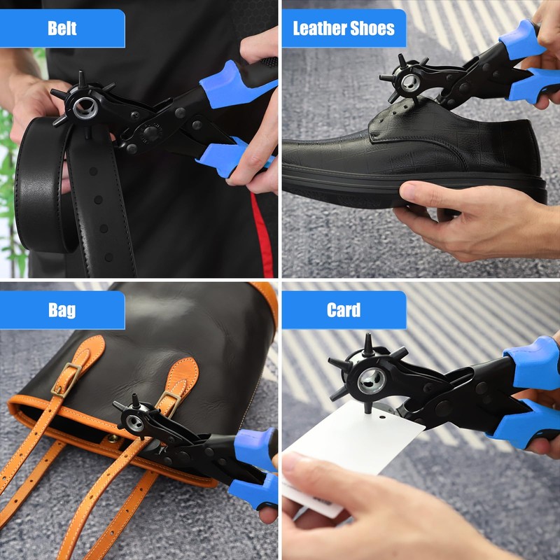 Diyife Belt Hole Puncher, [with Rotatable Punching Head], Hole Punch