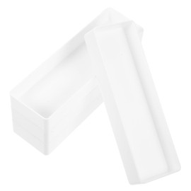 Outanaya 4pcs White Drawer Organizers Versatile Storage Boxes for Easy to Clean for Bedroom Bathroom and Desk Organization