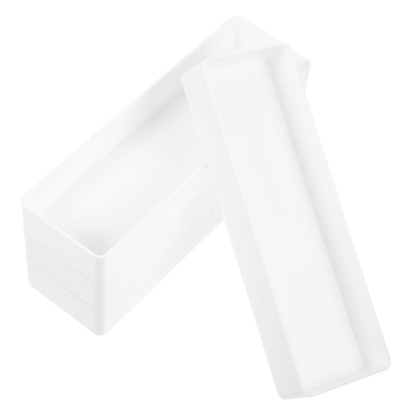 Outanaya 4pcs White Drawer Organizers Versatile Storage Boxes for Easy