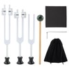 Tuning Fork Set (128Hz 256Hz 512Hz) Chakra Set with Reflex