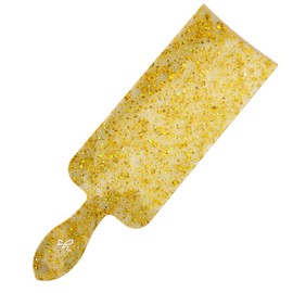 Simply Hair Gold Glitter Balayage Board with Curved Edge - 35cm Highlighting Paddle for Hair Painting & Bleaching, Acrylic, Sturdy, Comfortable Handle - Eye-catching Salon Styling Tool