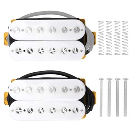 Yootones 2PCS Electric Guitar Humbucker Pickup Ceramic Magnet Double Coil Neck Bridge Pickups Set for Electric Guitar (White)