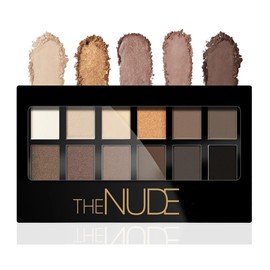Nude Eyeshadow Palette for Women - 12 Colours Smoky Eyeshadow Palette - Black Brown Highly Pigmented Matte Shimmer Eyeshadow - Blendable Shades for Eye Makeup