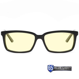 GUNNAR Computer Readers+2.00 - Haus Onyx Amber Lens - Blue Light Blocking Relieve Eye Strain