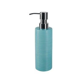 Spirella Tube Ribbed Soap Dispenser, Aqua