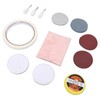 20 Pieces Watch Glass Polishing Kit Buffing Powder Felt Pad
