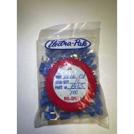 Electra-Pak 16-14 Ga. 10 Stud Spade Terminal Blue 100 pk