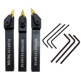 GBJ 3PCS 5/8" MVJNR MVJNL MVVNN holder with Carbide Turning Inserts VNMG331 CNC Lathe Turning Tools for machining Steel parts/stainless steel