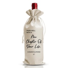 Wedding Engagement Wine Bag for Women, Mr And Mrs Chapter One Wine Gift Bags, Marriage Gifts for Newlywed Couple, Mr and Mrs Wedding Gifts, Wedding or Bachelorette Gifts, Bridal Shower Gifts