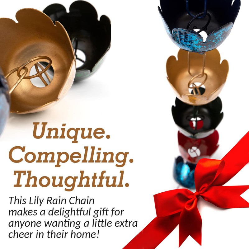 Ancient Graffiti ANCIENTRCLILMIR Lily Multicolor Rain Chain (Set of 1)