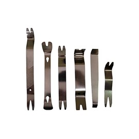PT Auto Warehouse 90006 - Radio Door Clip Panel Trim Dash Audio Removal Pry Tools Molding - Metal, Set of 6pcs