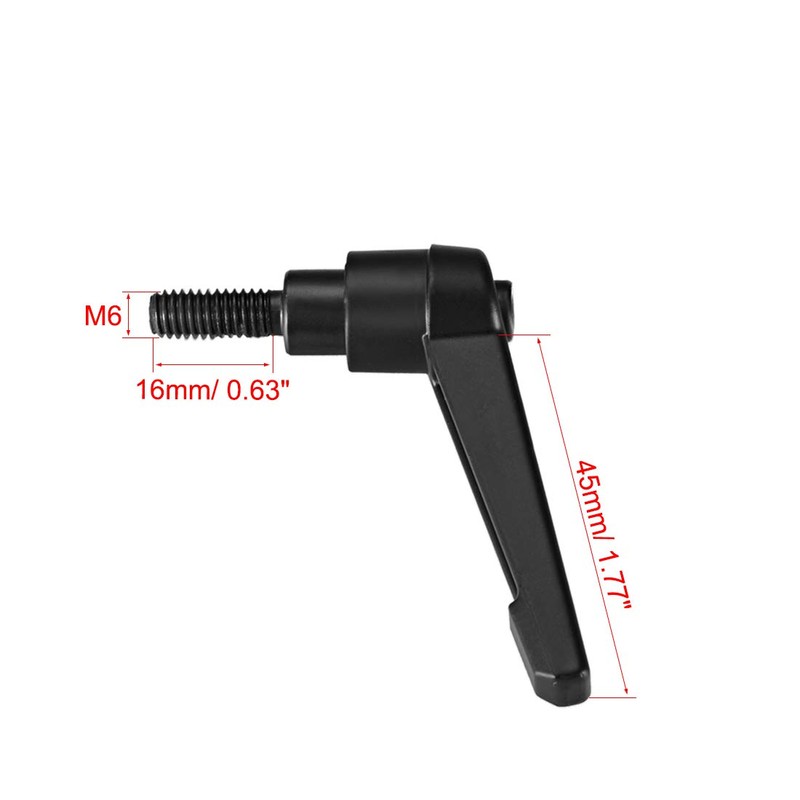 sourcing map M6 x 16mm Handle Adjustable Clamping Lever Thread