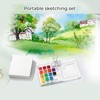 Portable Sketchbook Palette Set, 15 Grids Mini Acrylic Travel Painting