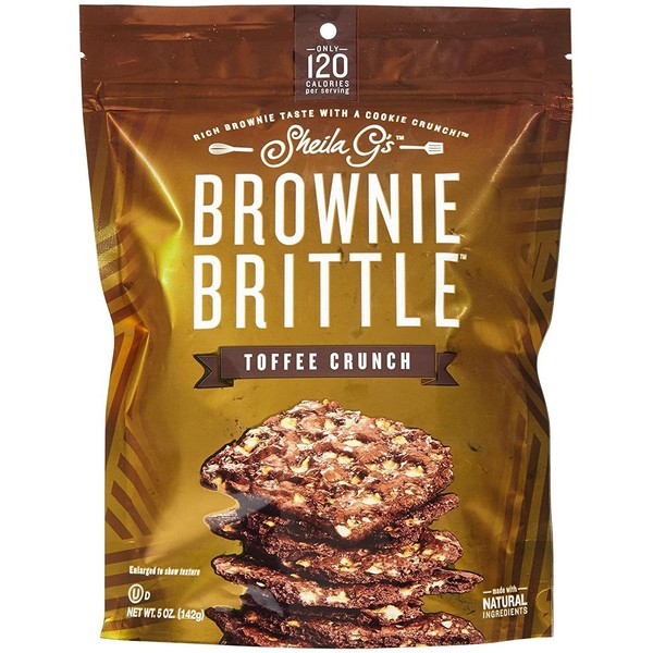 Sheila G's Brownie Brittle, Toffee Crunch, 4-Ounce (Pack of 6)